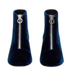 Zara Boots Velvet Blue Size 41